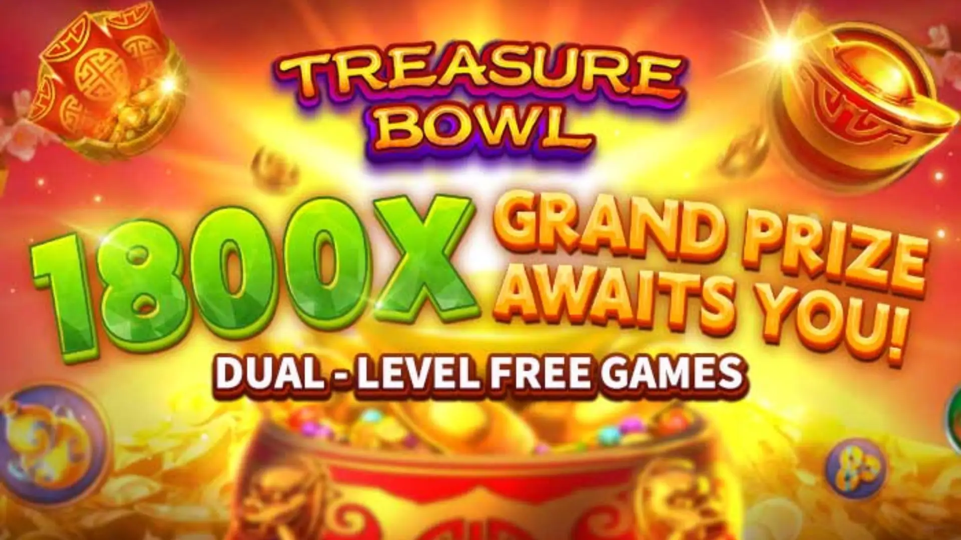 Multiplicadores Treasure Bowl aabr - 7777x Máximo com Tigela Dourada